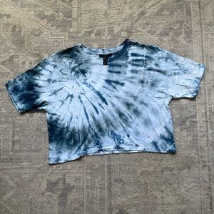 Custom Tie-Dyed Boxy Crop Top T-Shirt